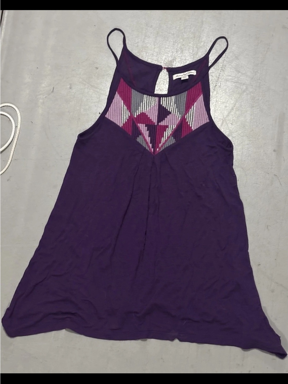 American Eagle Outfiters Y2K Babydoll Flowy Coquettegirl Cami Top Purpl SZ.XS